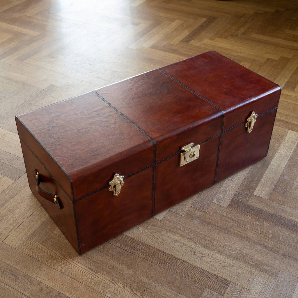 Ledertruhe Posh Braun Ledertruhe Posh Braun