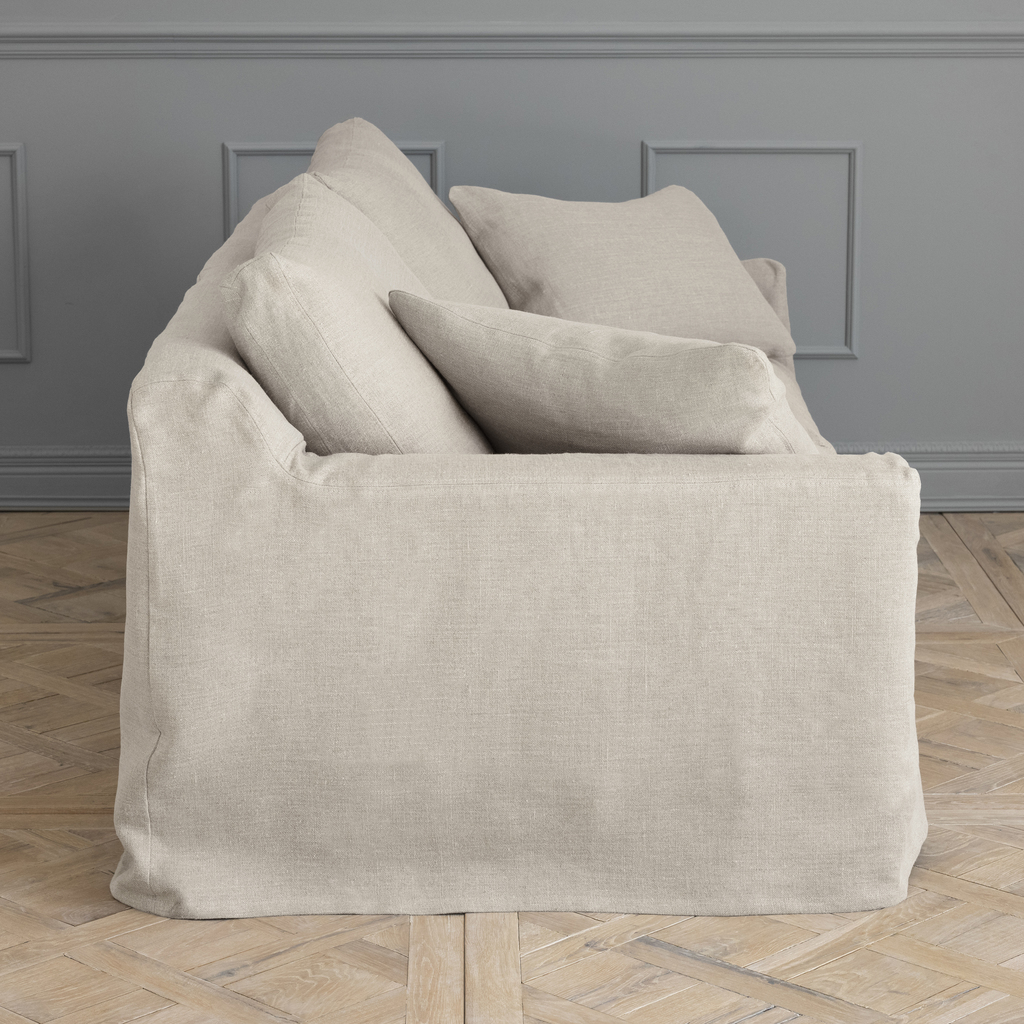 Arcachon Sofa Dreisitzer Leinen Blanc - 3