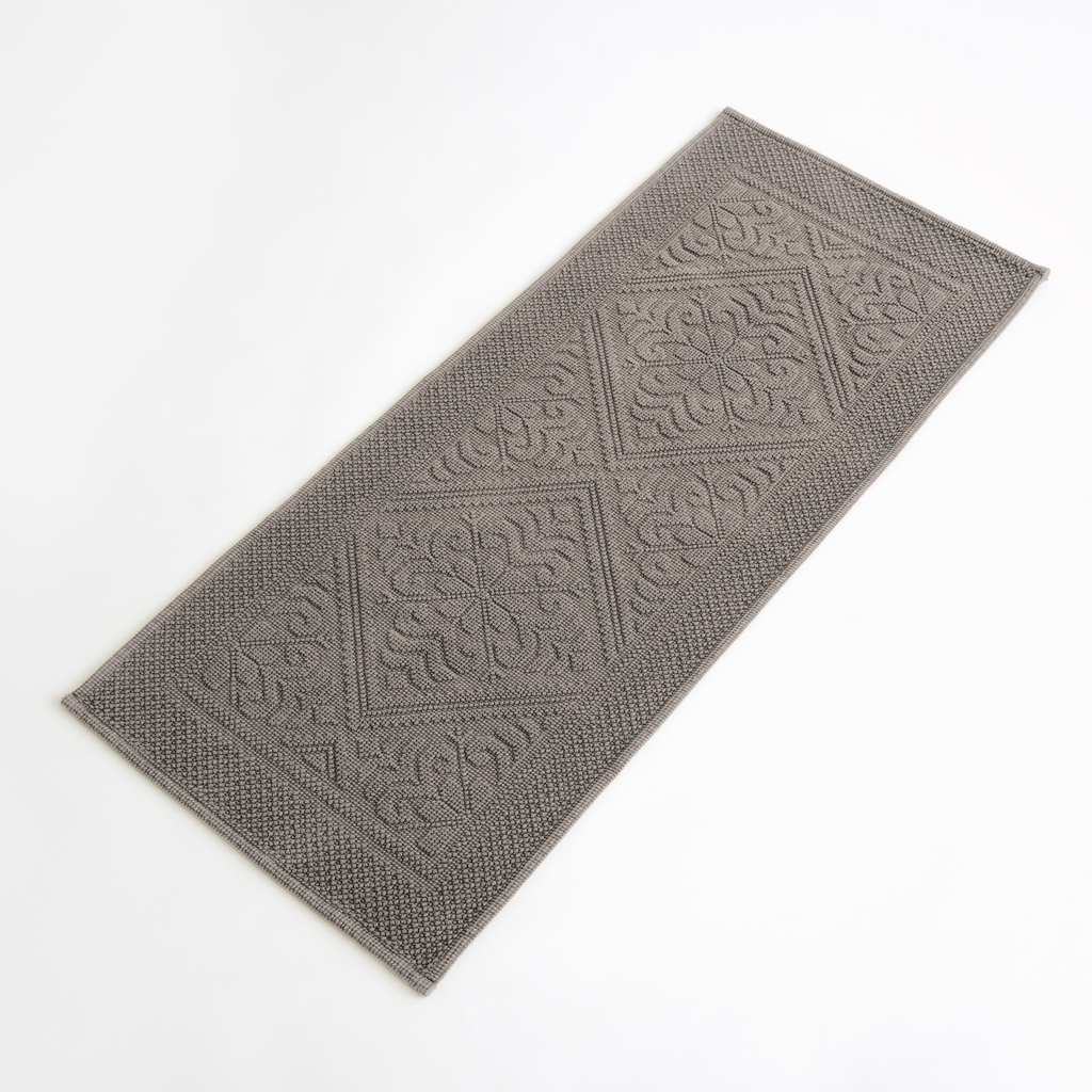 Bettvorleger und Badeteppich Jacquard Taupe Bettvorleger und Badeteppich Jacquard Taupe