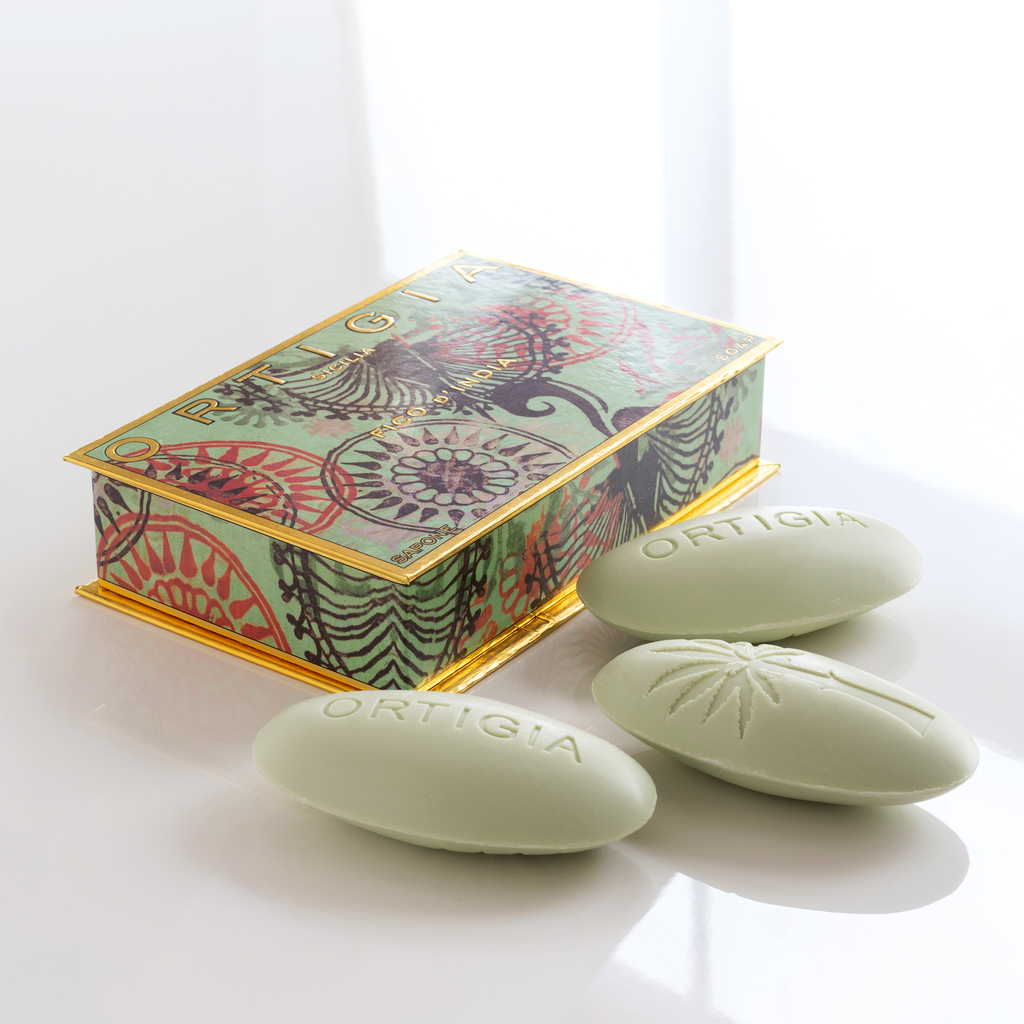 Ortigia Sicilia Fico dIndia Olivenölseife (3 Stück) Ortigia Sicilia Fico dIndia Olivenölseife (3 Stück)