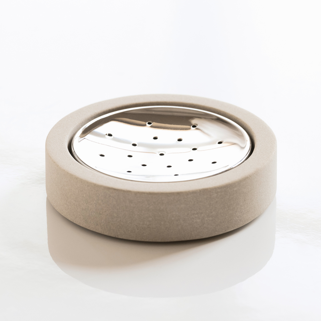 Seifenschale mit Metalleinsatz Sandstone Seifenschale mit Metalleinsatz Sandstone