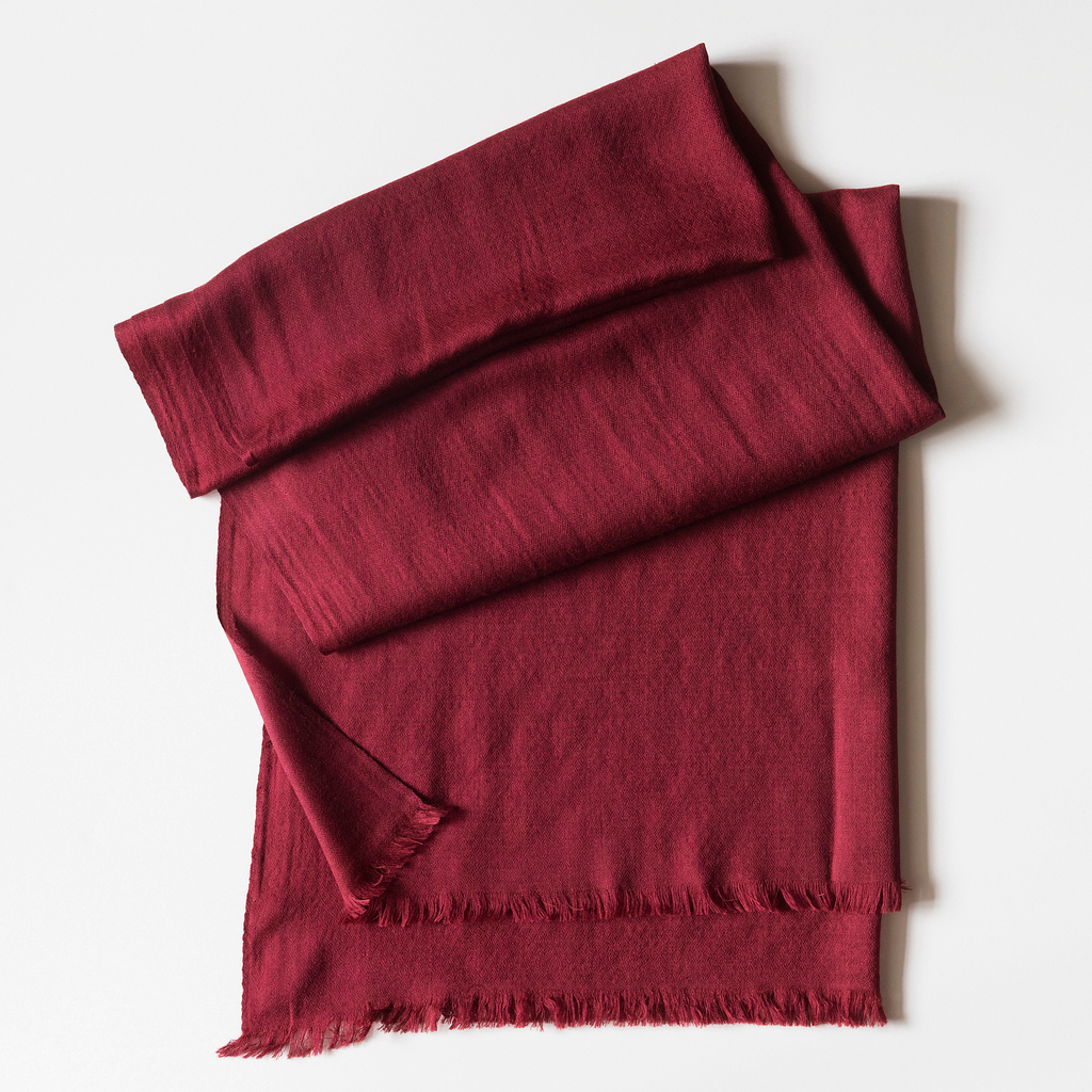 Kashmir Loom Wollschal Bordeaux Kashmir Loom Wollschal Bordeaux