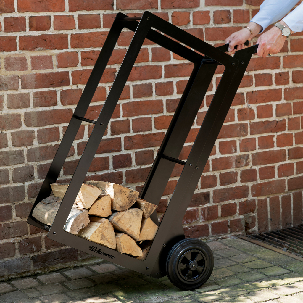 Brennholzregal und -trolley Woodstock - 2