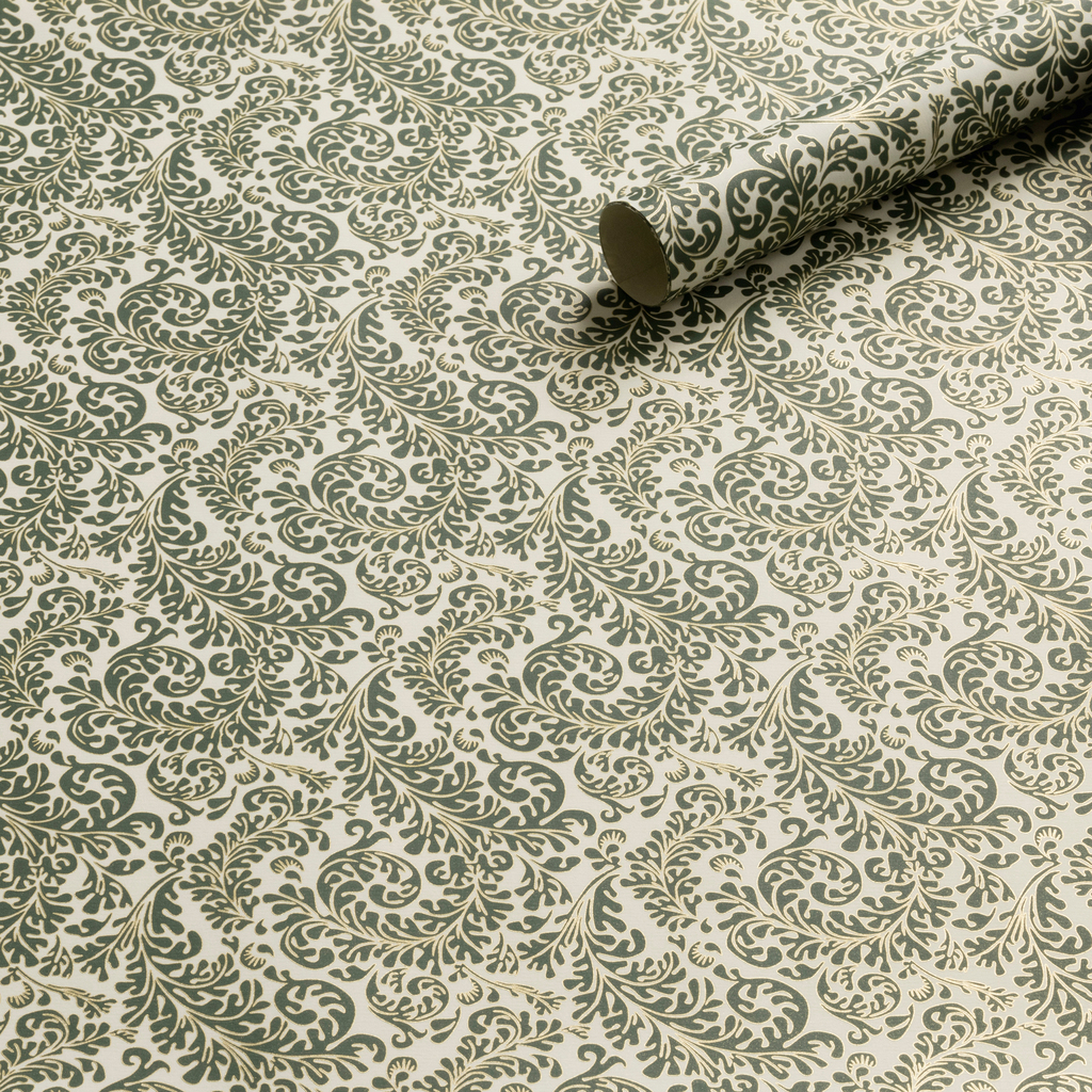 Florentiner Papier Akanthusranken grün gold 70 x 100 cm Florentiner Papier Akanthusranken grün gold 70 x 100 cm