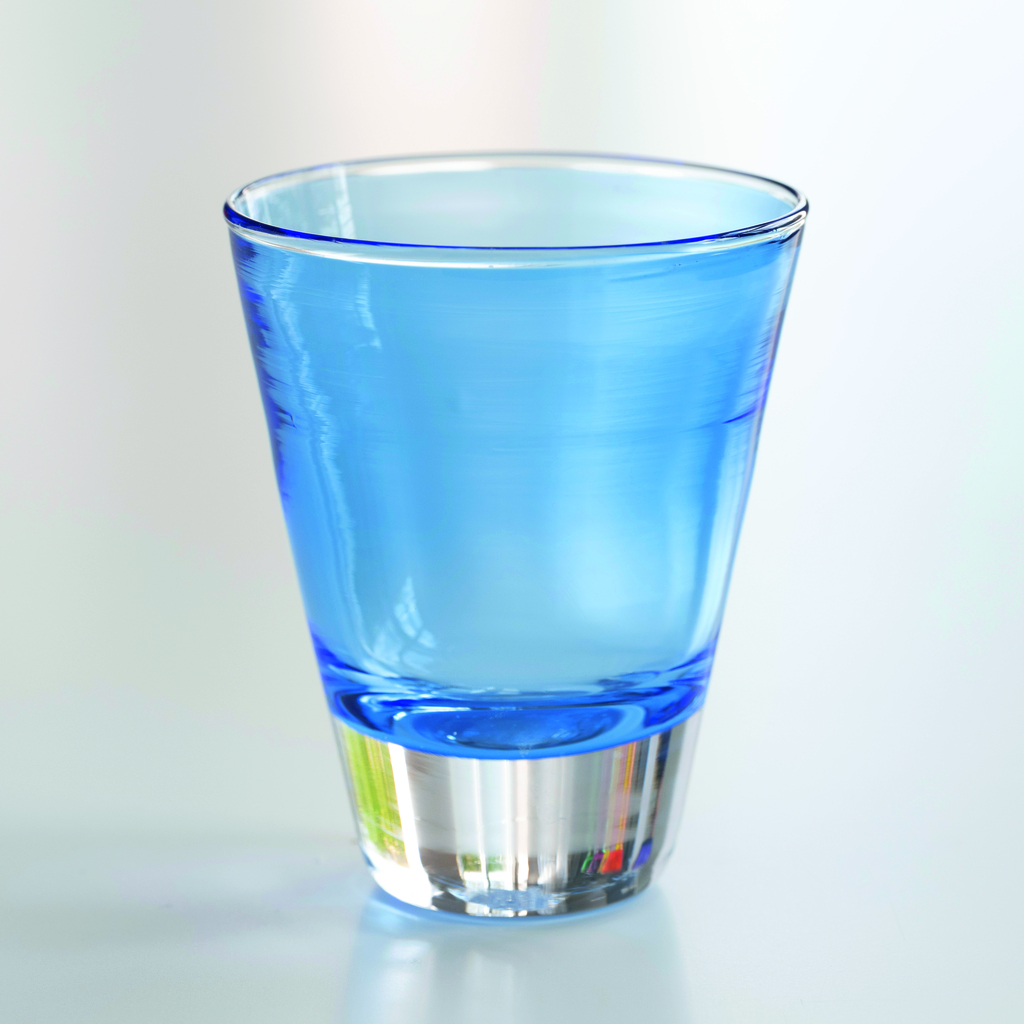 Eric Lindgren 1990 Les Coniques Trinkglas Blau Eric Lindgren 1990 Les Coniques Trinkglas Blau