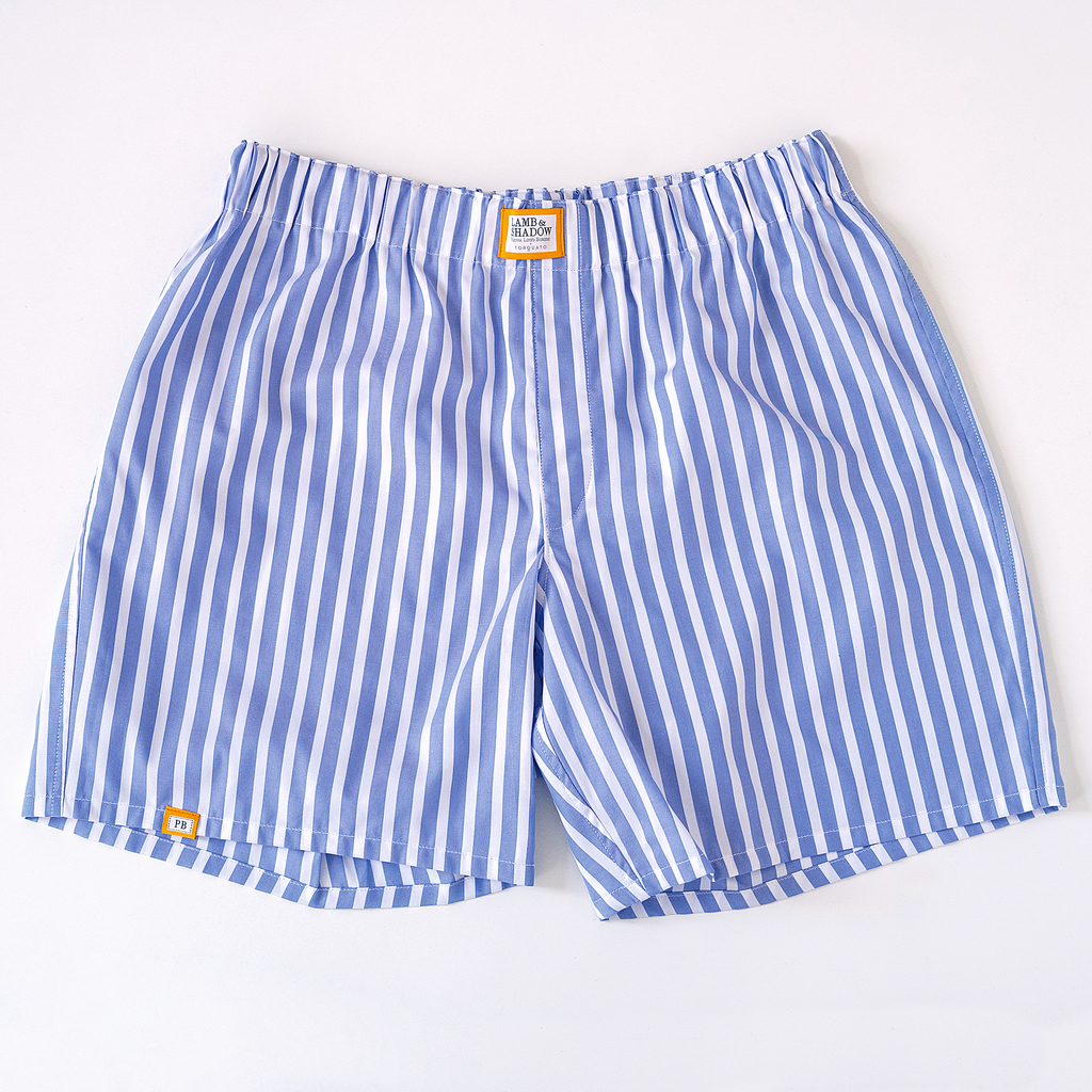 Lamb & Shadow Boxershorts Weiß/Blau gestreift XXL Lamb & Shadow Boxershorts Weiß/Blau gestreift XXL