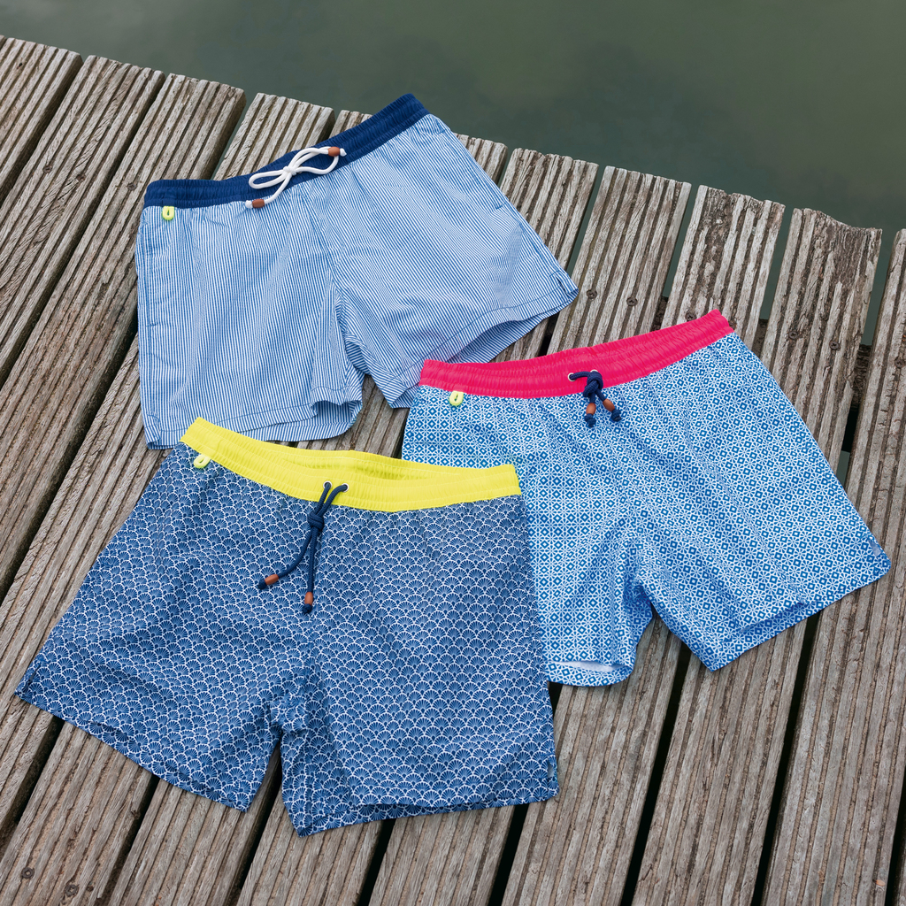 Gili's Badehose Trawangan Blue Seersucker Gr. XL - 2