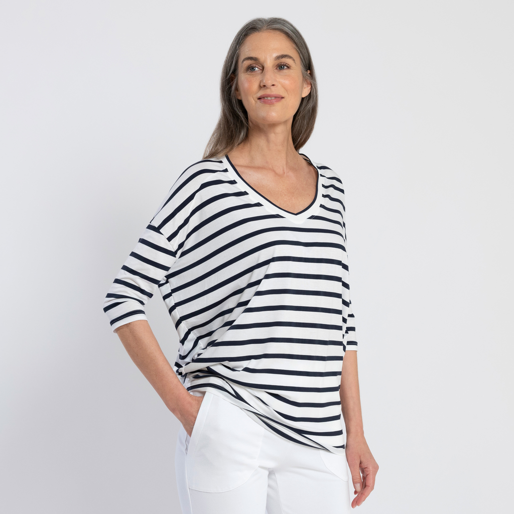 Sunday in Bed X Torquato Pyjamashirt Hazel Weiß/Midnight XL Sunday in Bed X Torquato Pyjamashirt Hazel Weiß/Midnight XL