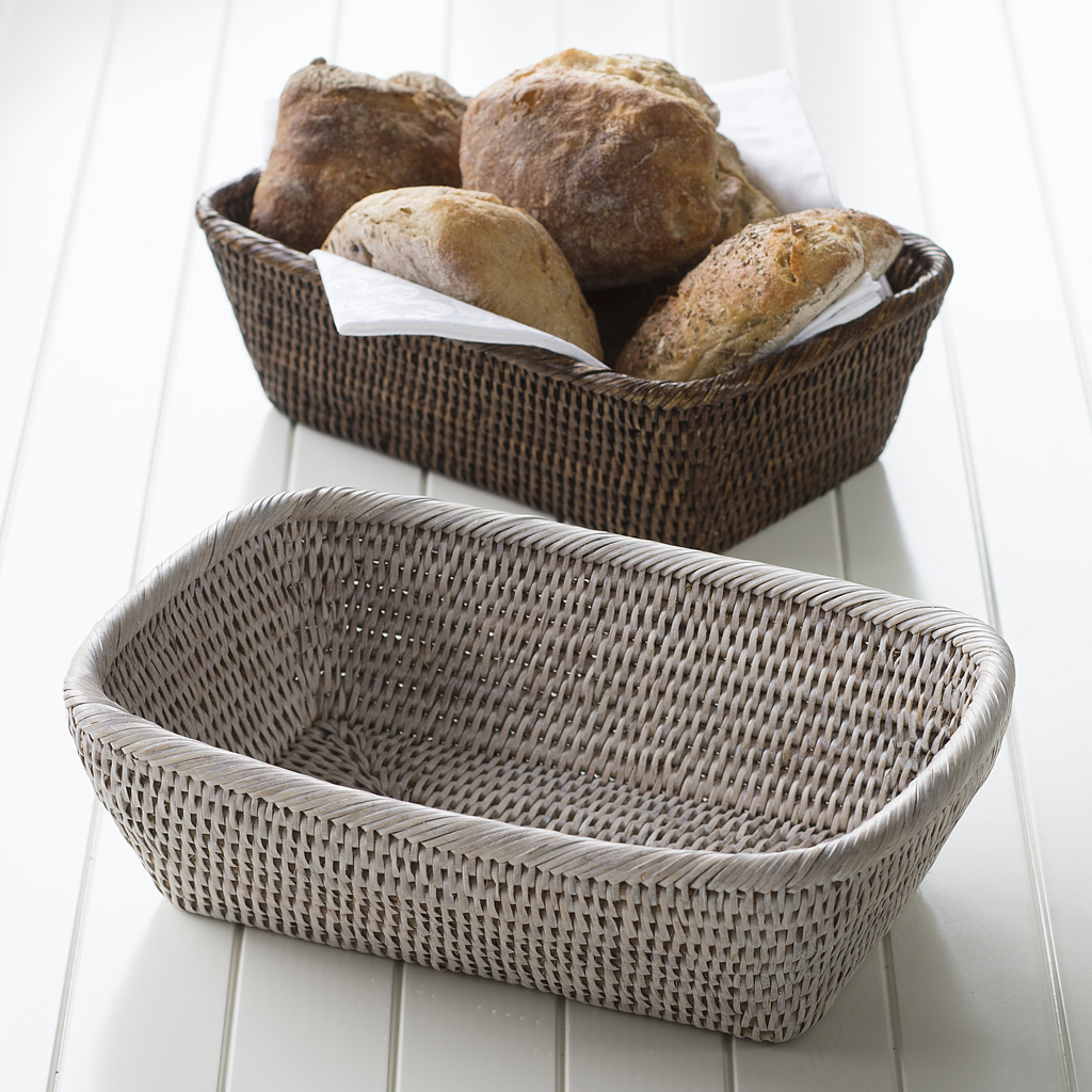 Kleiner Brotkorb Rattan Dunkel - 2