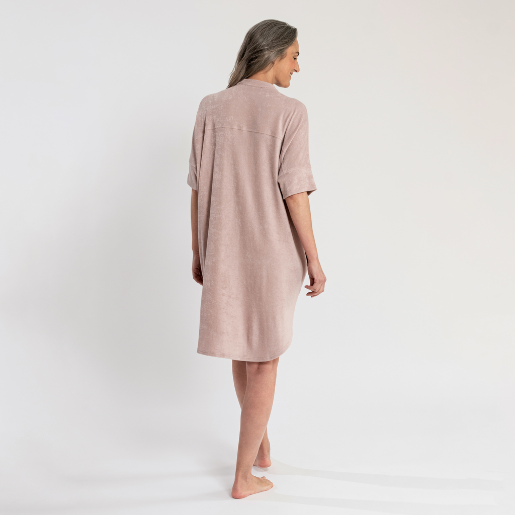 Sunday in Bed X Torquato Kleid Rania Frottee Powder M - 3