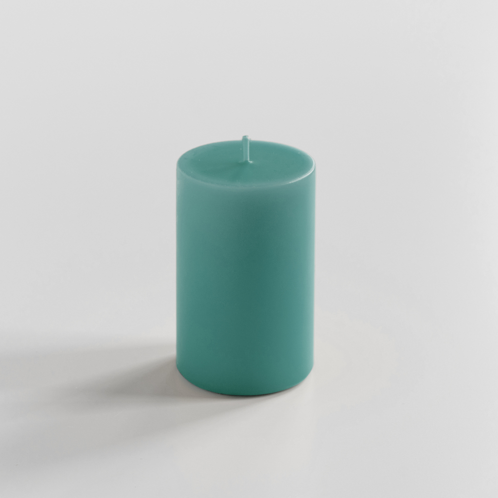 Ester & Erik Stumpenkerze 10 cm Ø 7 cm Dark Turquoise Green