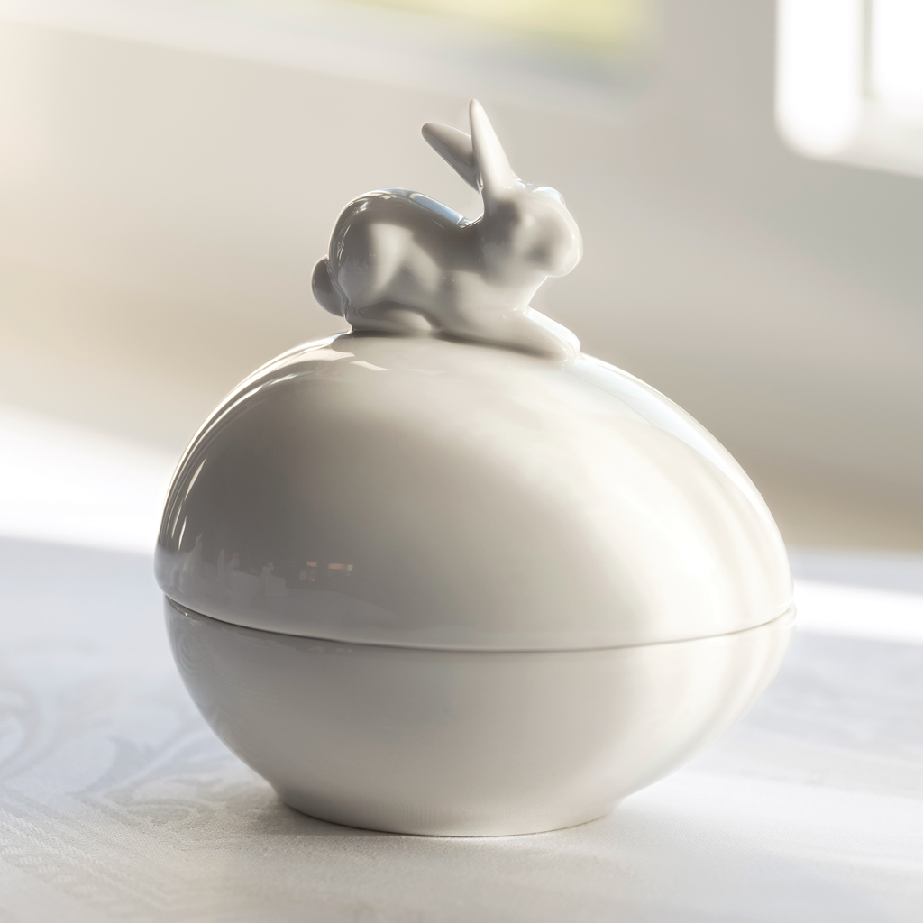 Lindner Porzellan Dose Ei und Hase - 3