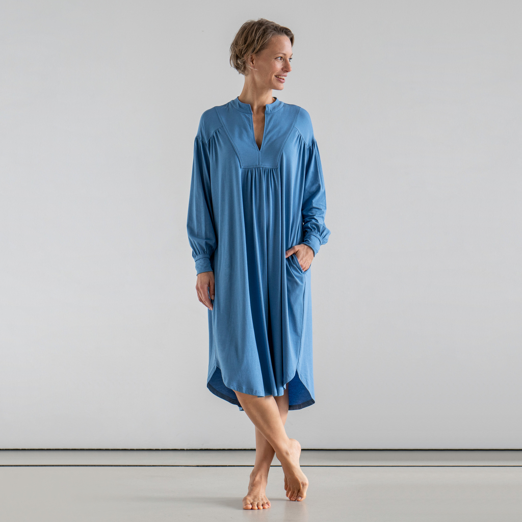 Sunday in Bed X Torquato Nachthemd Hailey Blau M Sunday in Bed X Torquato Nachthemd Hailey Blau M