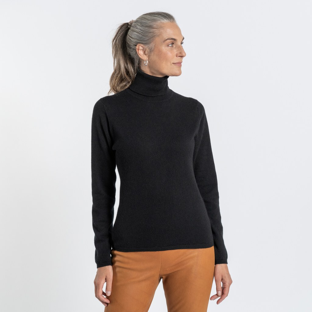 William Lockie X Torquato Rollkragen Kaschmir Black L William Lockie X Torquato Rollkragen Kaschmir Black L