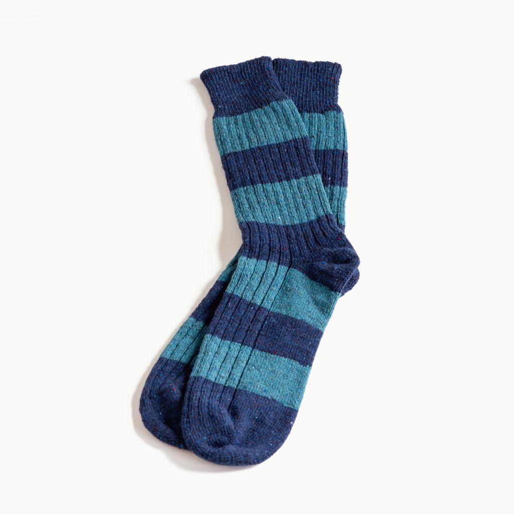 Corgi Donegal-Tweedsocken Ink/Teal M (41,5-43) Corgi Donegal-Tweedsocken Ink/Teal M (41,5-43)