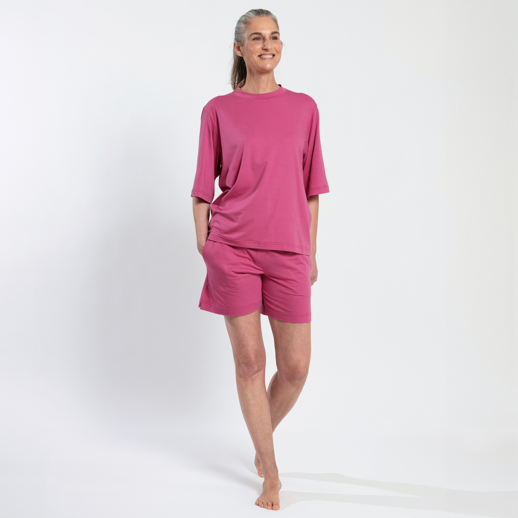 Sunday in Bed X Torquato Pyjamashorts Terry Fuchsia S - 3