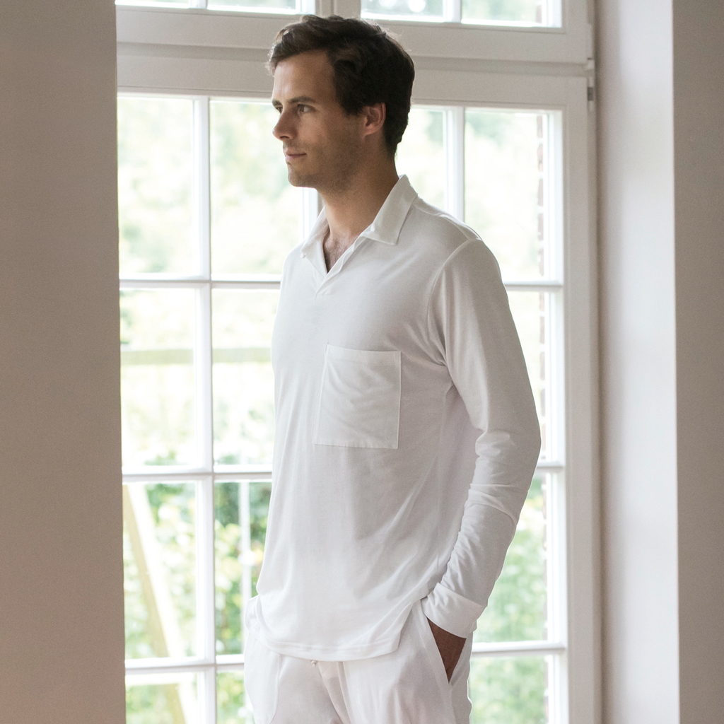 Sunday in Bed X Torquato Pyjamashirt Morris Weiß M Sunday in Bed X Torquato Pyjamashirt Morris Weiß M