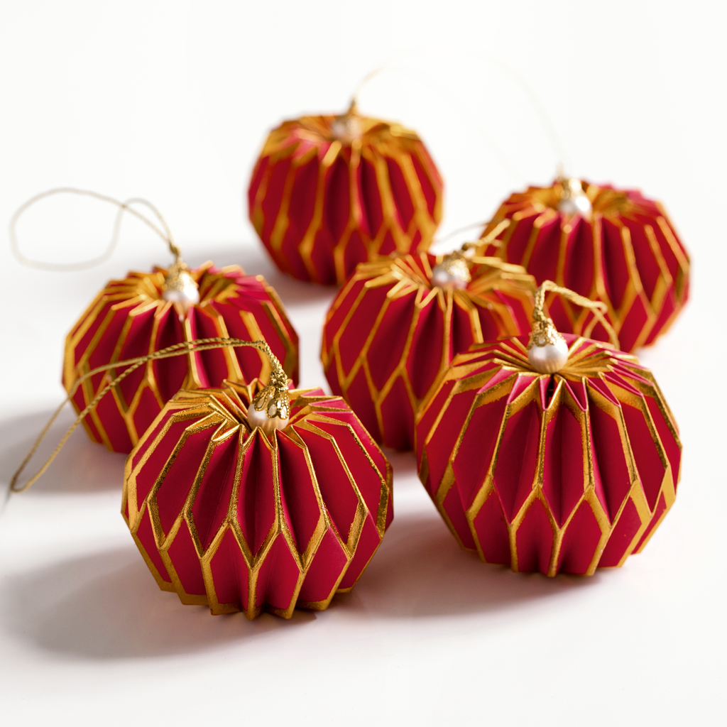 Weihnachtsbaumschmuck Lampeeon Rot 6 Stück Weihnachtsbaumschmuck Lampeeon Rot 6 Stück