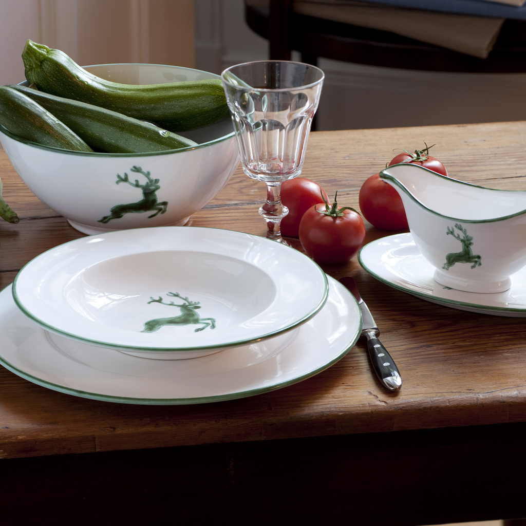 Grüner Hirsch Teller 29 cm - 2 Grüner Hirsch Teller 29 cm - 2