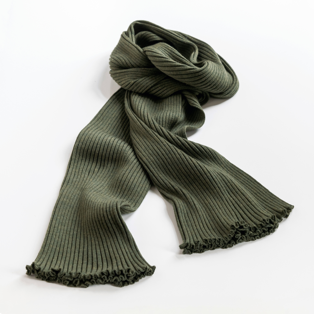 Rippenstrickschals aus reiner Wolle - 3