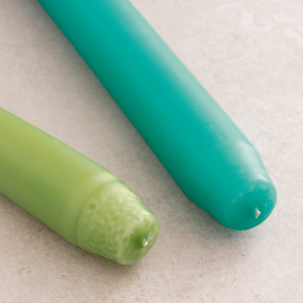 Ester & Erik zylindrische Kerzen Apple Green 4er-Set - 2