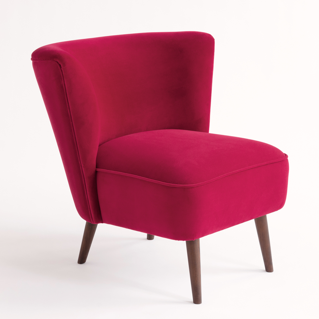 Midcentury Sessel Kopenhagen Ruby Velvet Midcentury Sessel Kopenhagen Ruby Velvet
