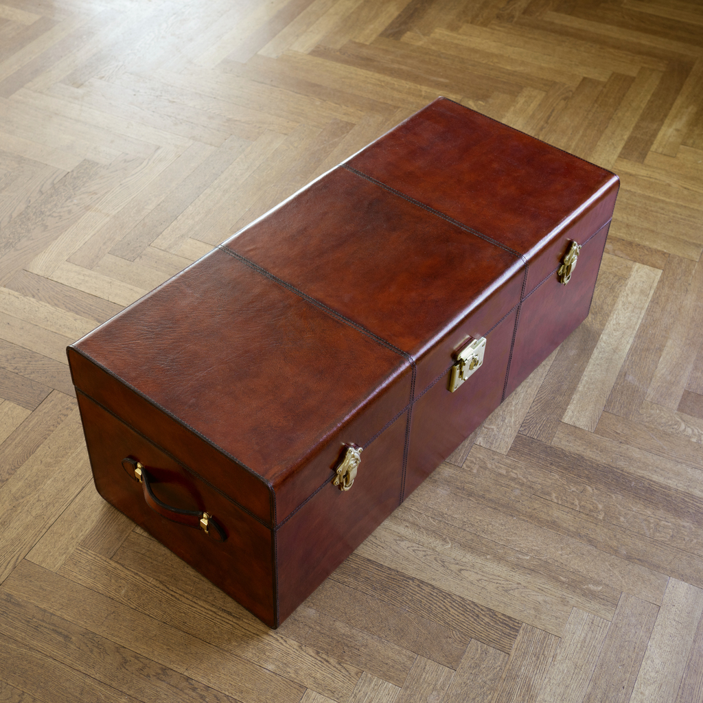 Ledertruhe Posh Braun - 3