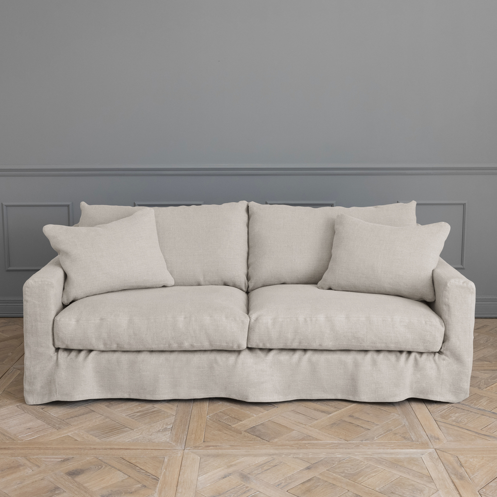 Arcachon Sofa Dreisitzer Leinen Blanc