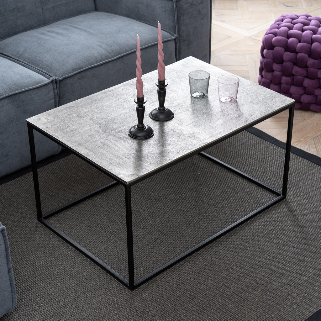 Couchtisch Madras 86 x 58 cm Zinngrau