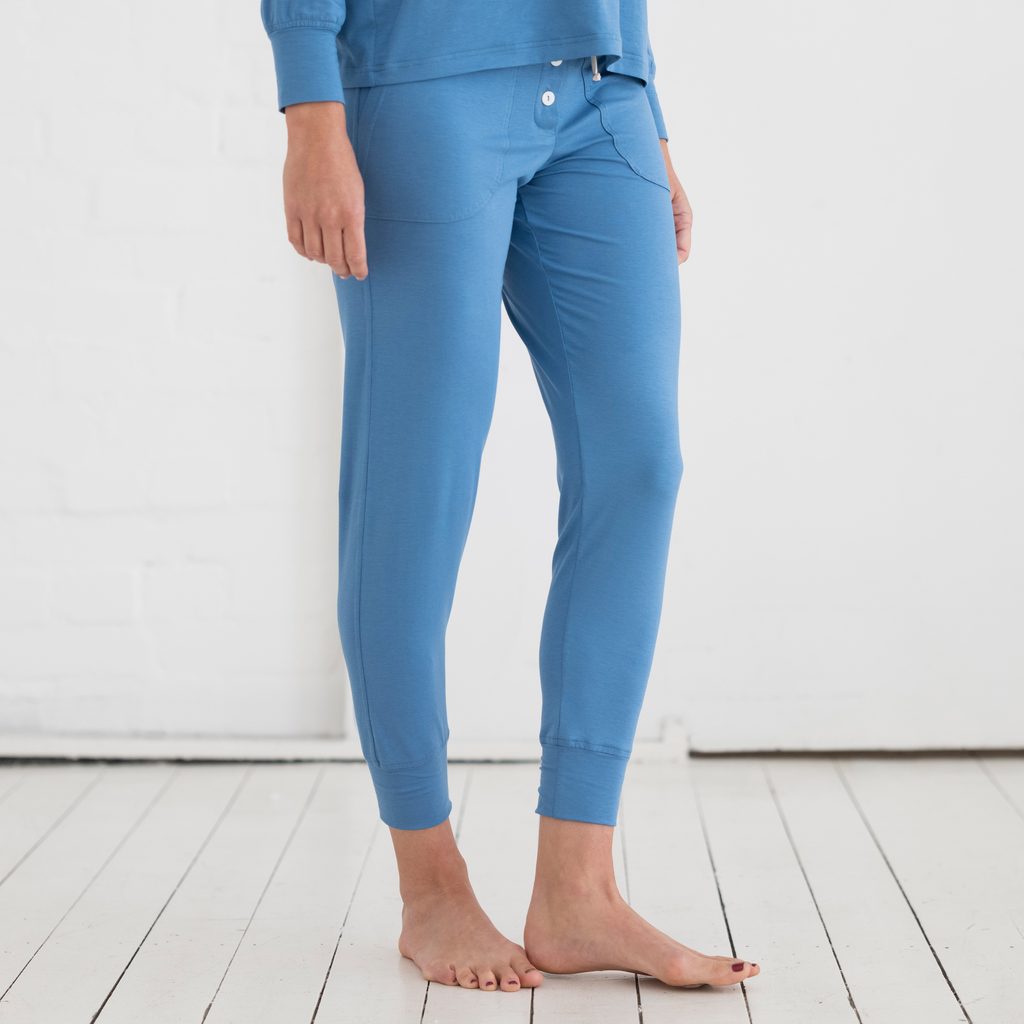Sunday in Bed X Torquato Pyjamahose Chris Blau L - 4