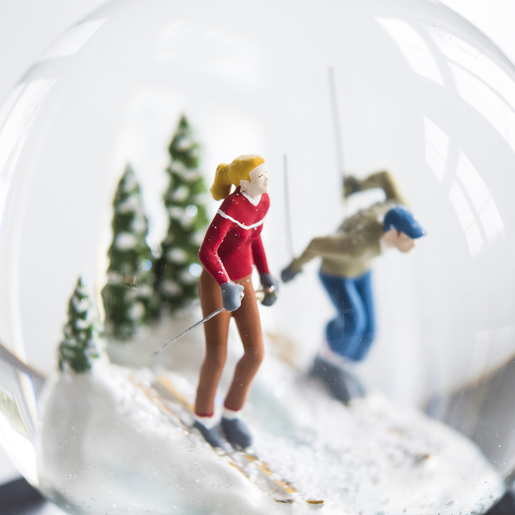 Schneekugel Skifahrer - 2