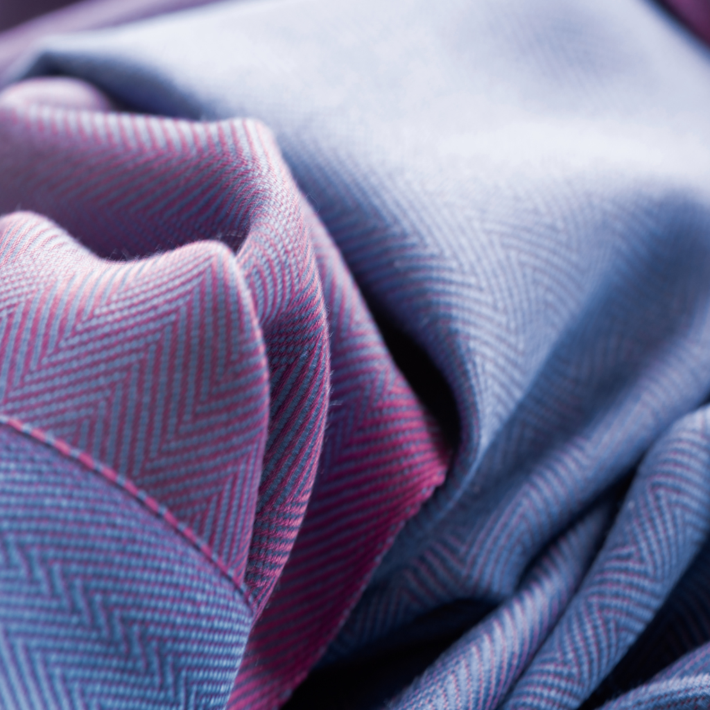 Nsija Baumwollschal bleu/cherry - 2 Nsija Baumwollschal bleu/cherry - 2