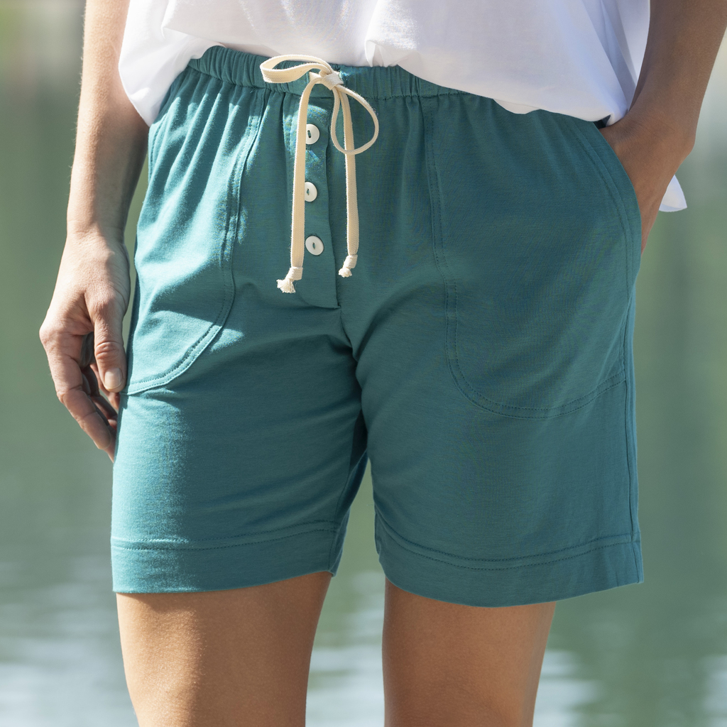 Sunday in Bed X Torquato Pyjamashorts Vicky Türkis S Sunday in Bed X Torquato Pyjamashorts Vicky Türkis S