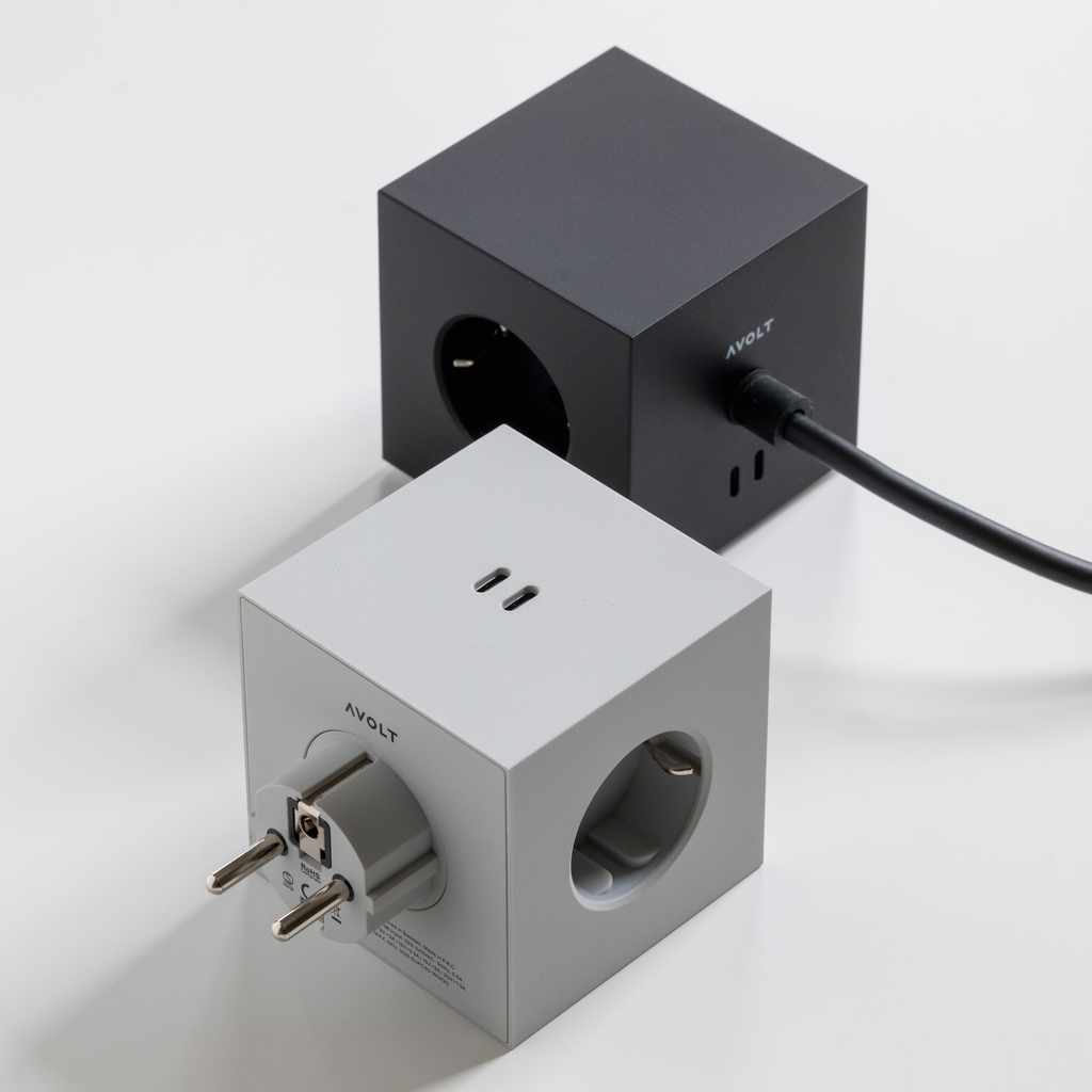 Mehrfachstecker Square 2 ohne Kabel Schwarz - 4