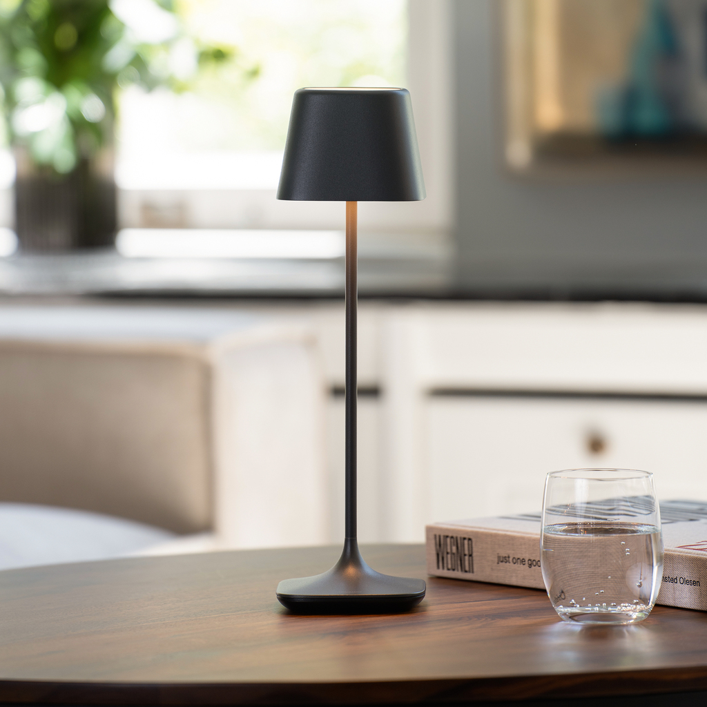 Tischlampe Quadrone Dunkelgrau 36 cm