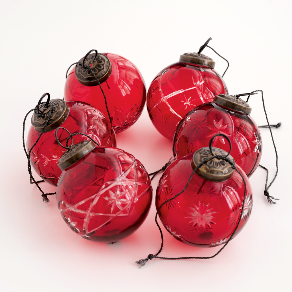 Christbaumkugeln Andalus Rot 6er-Set Christbaumkugeln Andalus Rot 6er-Set