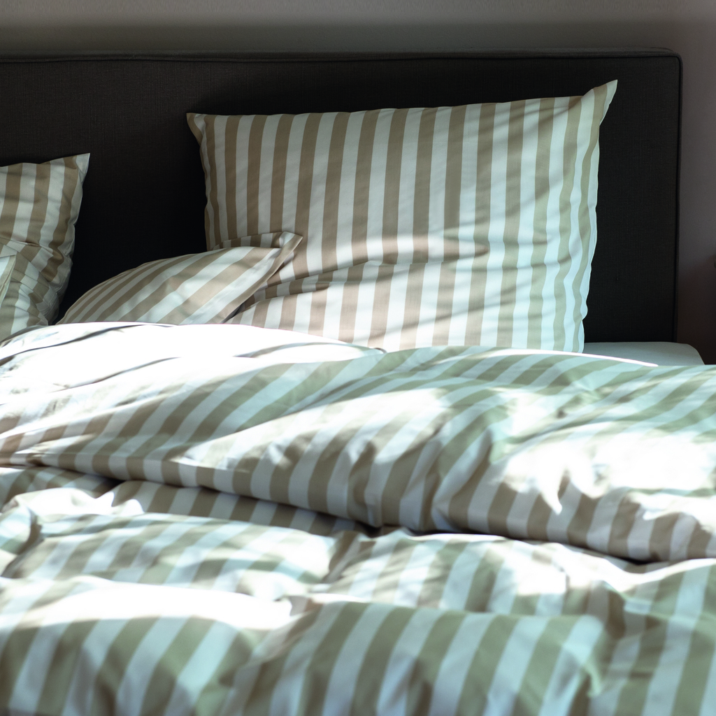 Bettbezug Liselund Blockstreifen Beige 135 x 200 cm - 2 Bettbezug Liselund Blockstreifen Beige 135 x 200 cm - 2