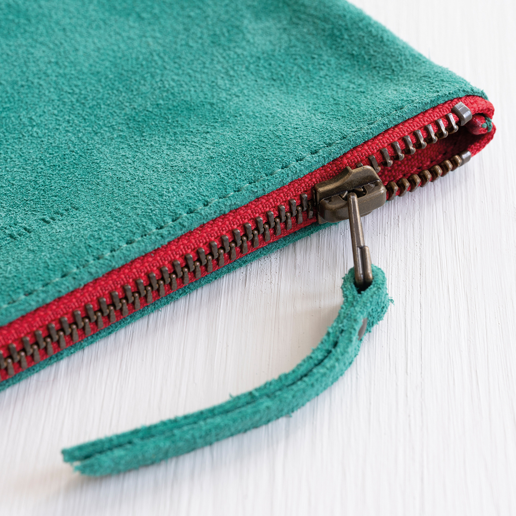 Leder-Pouch Klein Grün - 3