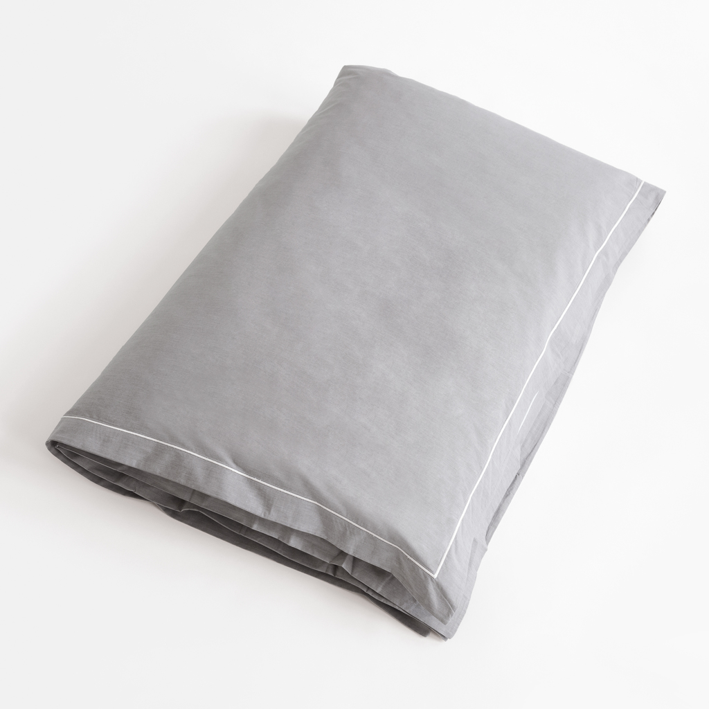 Bettbezug Perkal Grau 155 x 220 cm