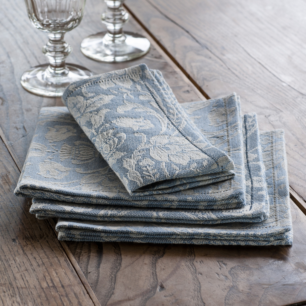 Serviette Donna di Coppe 40 x 40 cm Pastellblau