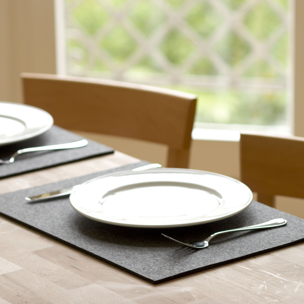 Tischset Wollfilz 35 x 45 cm Grau