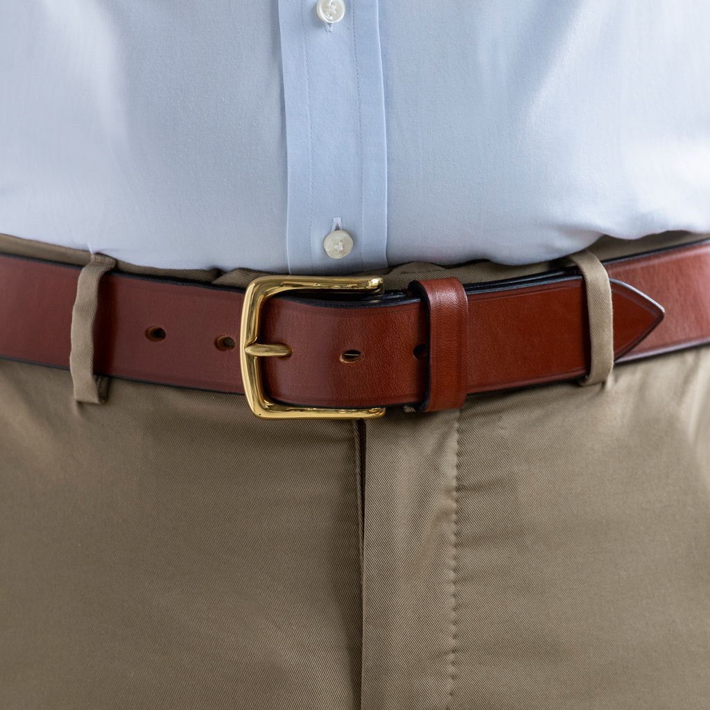 Broadway Gürtel Messingschnalle Tan 95 - 3 Broadway Gürtel Messingschnalle Tan 95 - 3