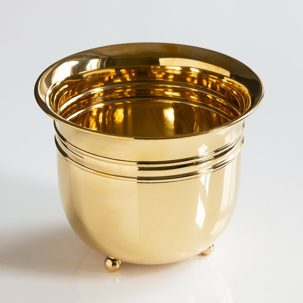 Pflanzenübertopf aus Messing - 3 Pflanzenübertopf aus Messing - 3