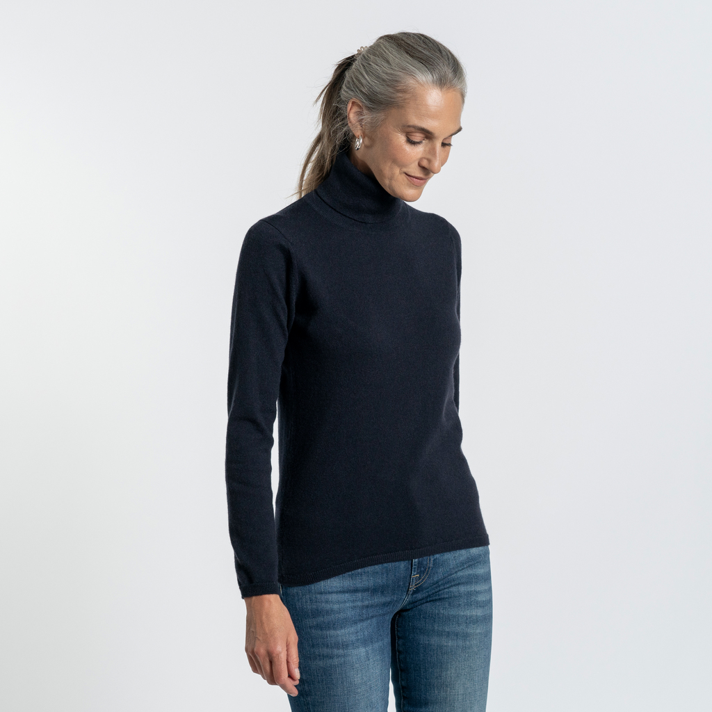 William Lockie X Torquato Rollkragen Kaschmir Navy L William Lockie X Torquato Rollkragen Kaschmir Navy L