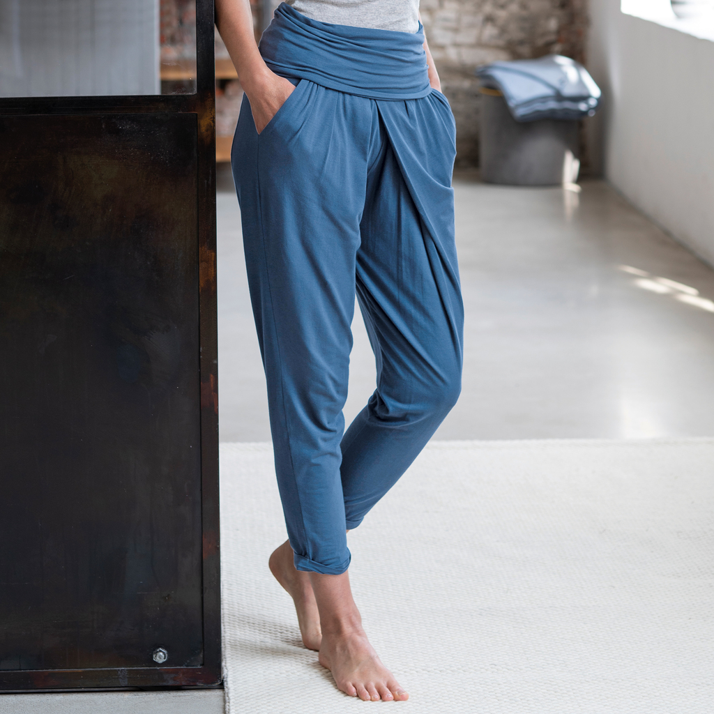 Sunday in Bed X Torquato Pyjamahose Mila lang Blau L Sunday in Bed X Torquato Pyjamahose Mila lang Blau L