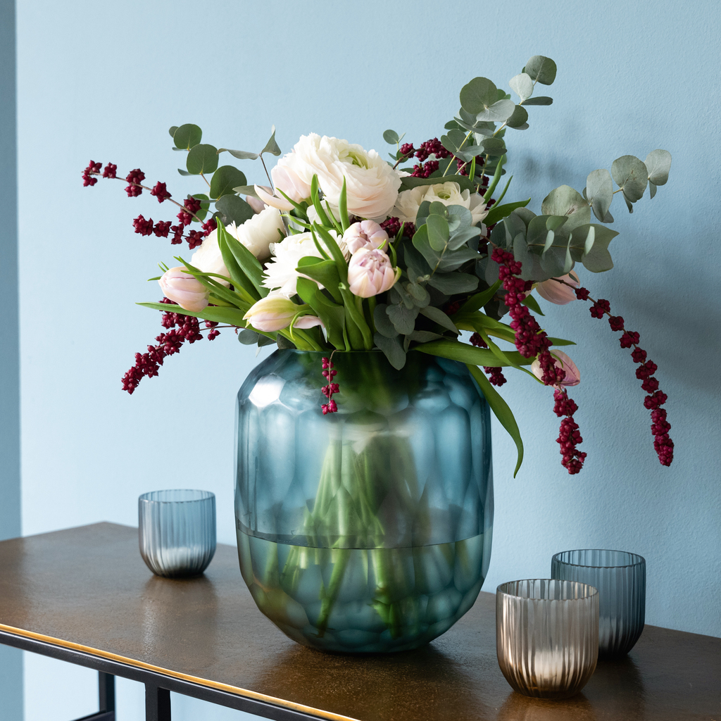 Vase Cocoon Ozeanblau - 2