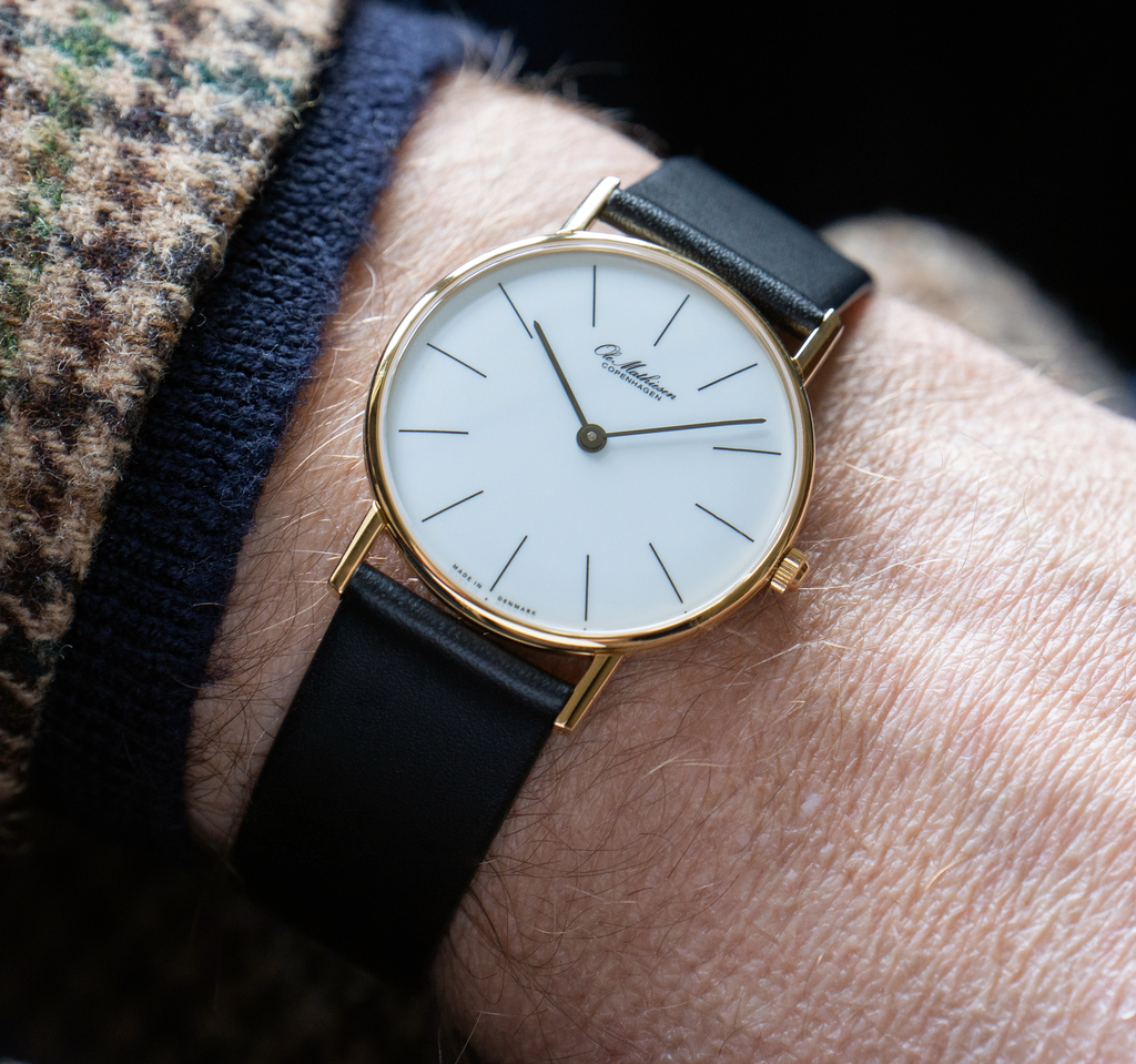 Ole Mathiesen Armbanduhr 1962 Classic 33 striche/vergoldet - 2
