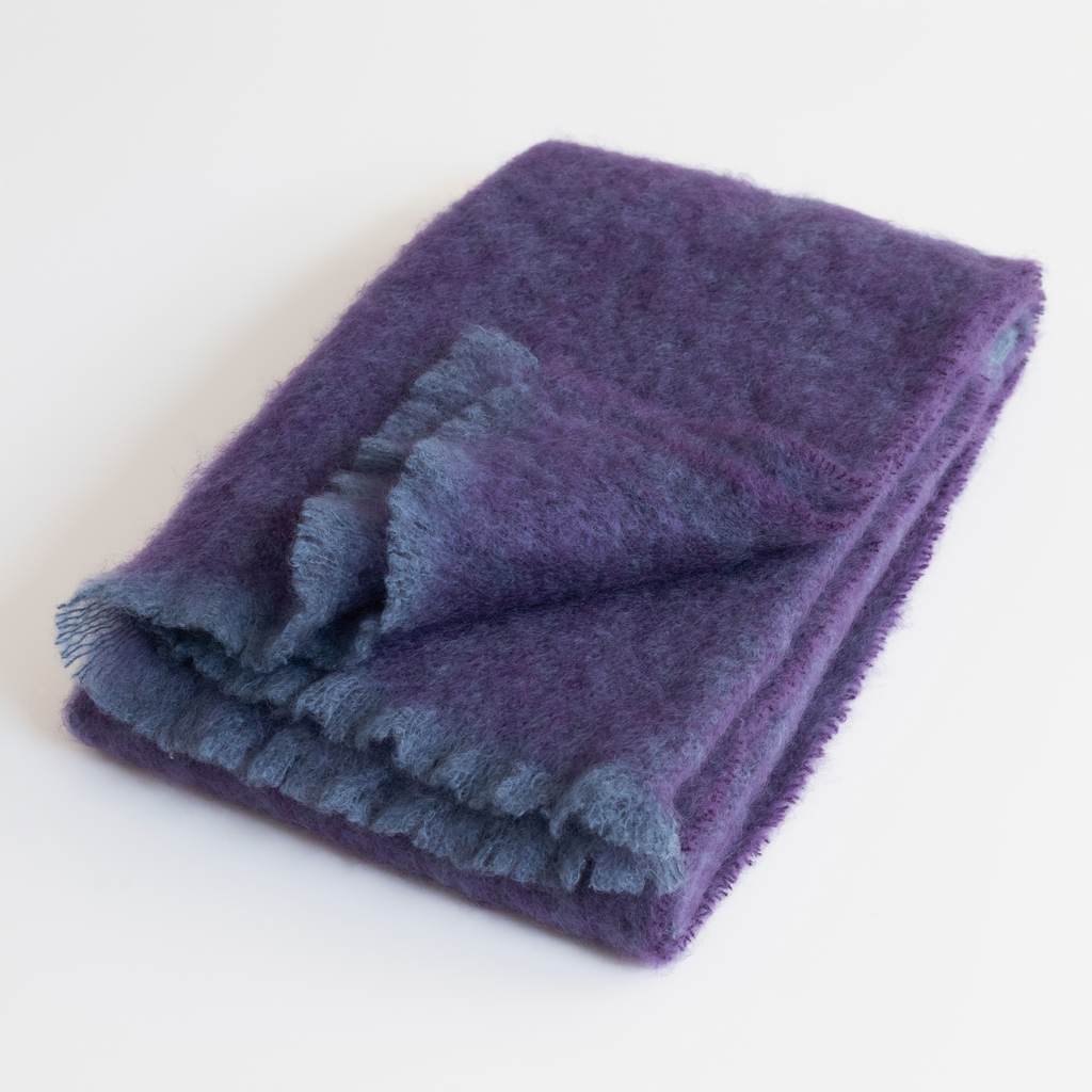 Cushendale: Mohair-Plaid aus Irland Aubergine Cushendale: Mohair-Plaid aus Irland Aubergine