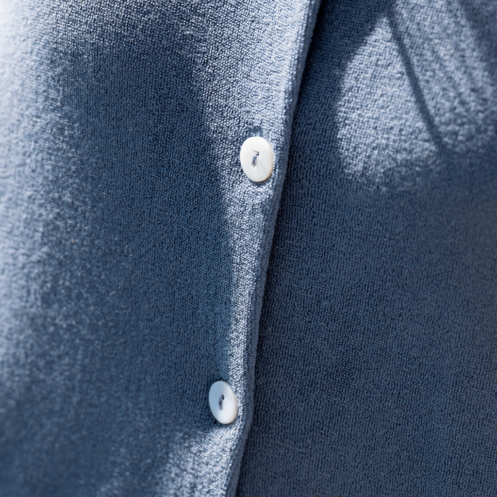 Sunday in Bed X Torquato Kleid Rania Frottee Dusty Blue  L - 5