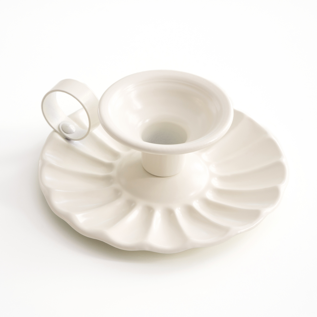 Kerzenhalter aus Aluminium Weiß Kerzenhalter aus Aluminium Weiß